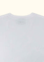The Comfort Fit in White — close-up of the Suvin cotton fabric.