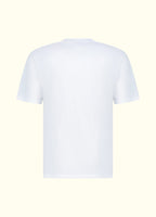 The Standard Fit in White — regular-fit Suvin cotton t-shirt, back view.
