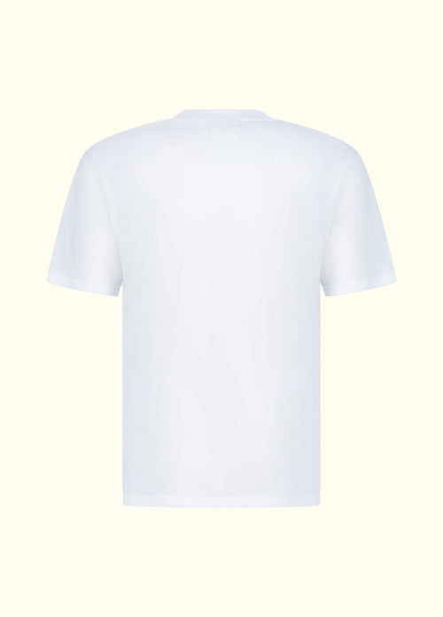 The Standard Fit in White — regular-fit Suvin cotton t-shirt, back view.